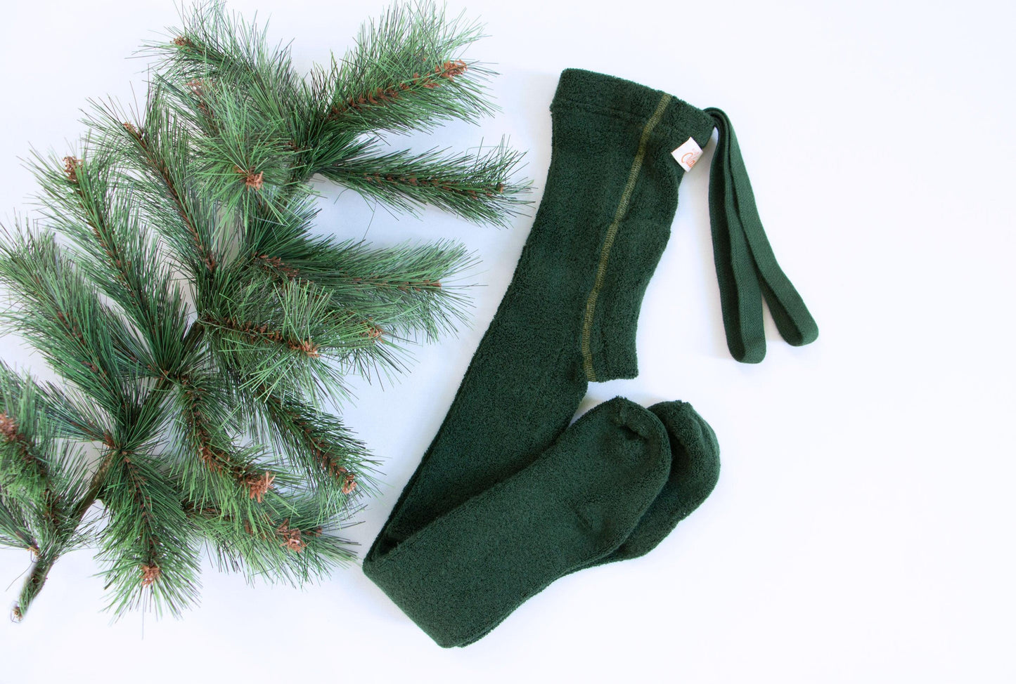 Strumpfhose Teddy Warmy Footed 'Dark Forest Green' - The Little One • Family.Concept.Store. 