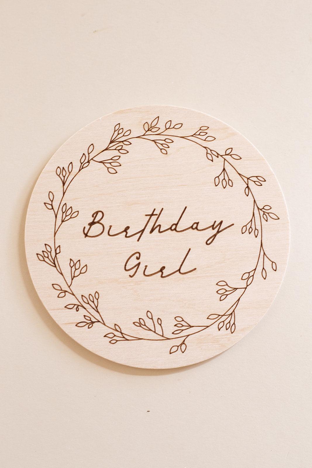 Meilensteinscheibe - Birthday Girl - The Little One • Family.Concept.Store. 