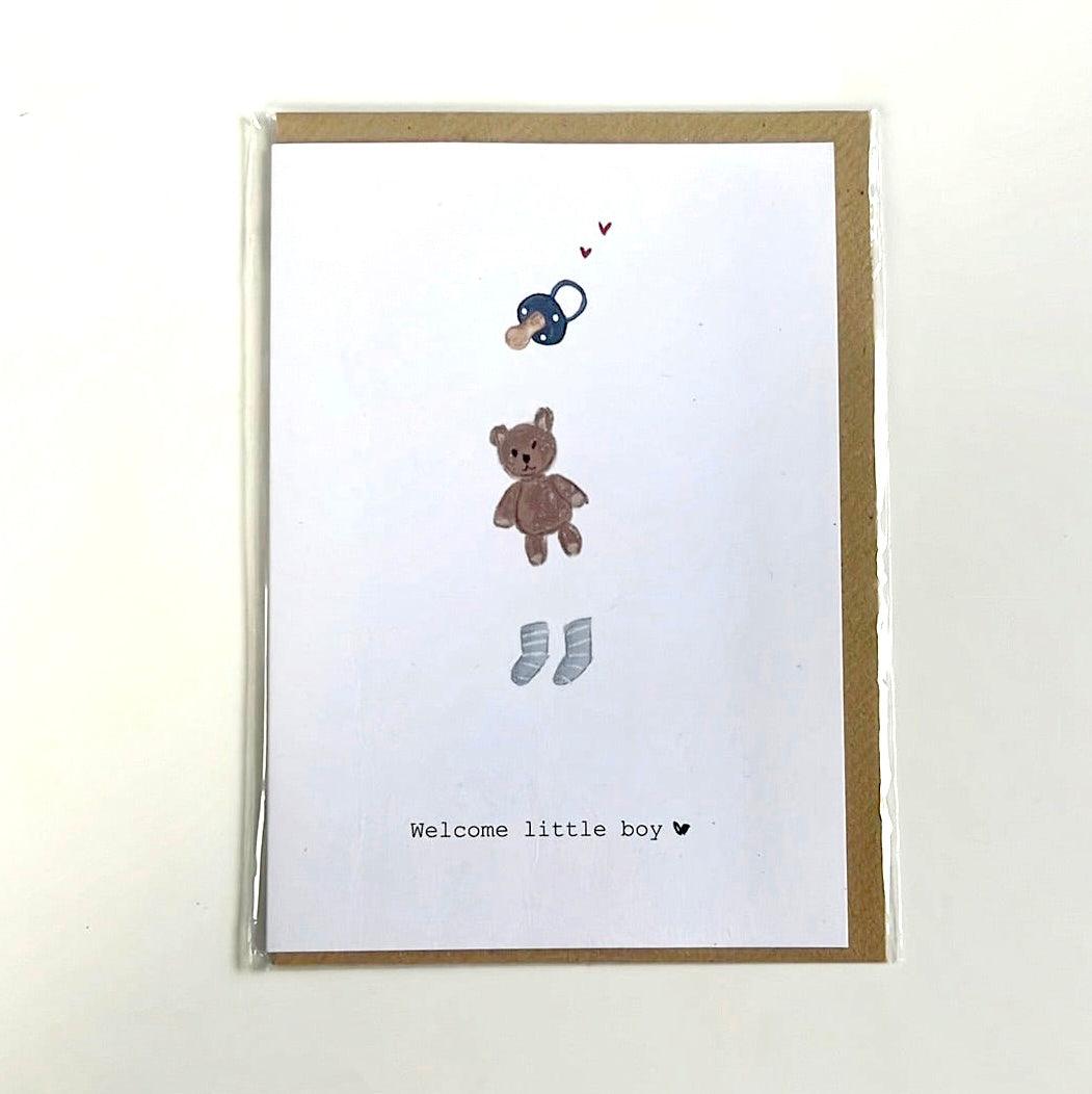 Grußkarte 'Welcome Little Boy' - The Little One • Family.Concept.Store. 